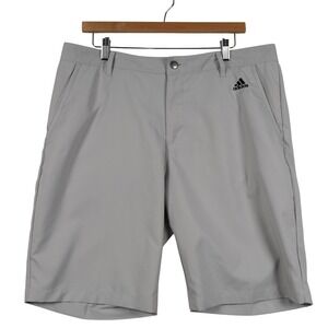 Adidas Mens Golf Shorts Gray Size 36 Flat Front Performance